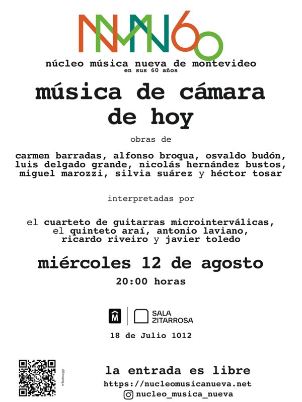 CONCIERTO: MÚSICA DE CÁMARA DE HOY